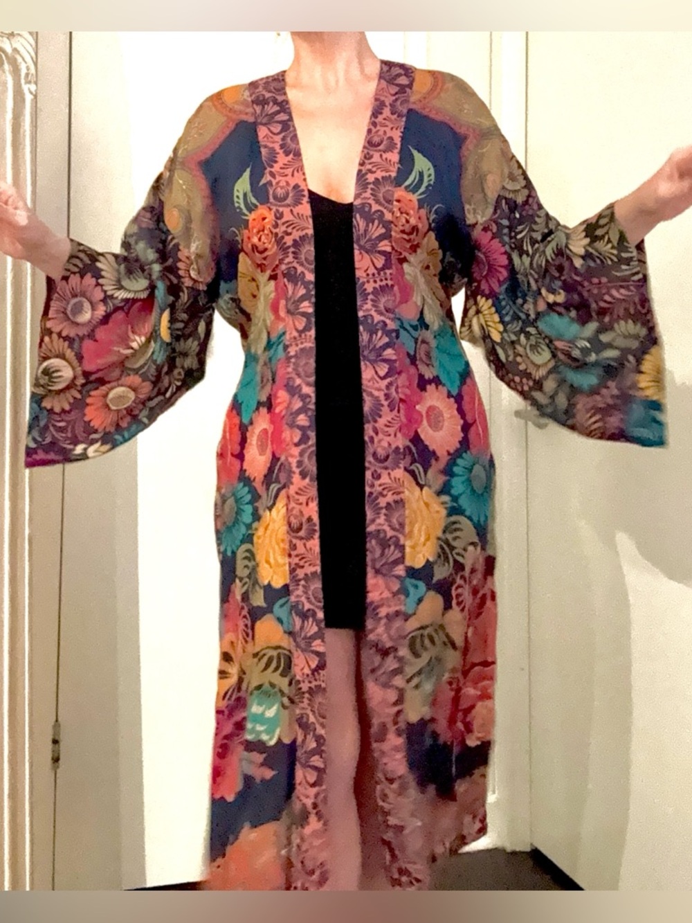 Floral Multicolor lightweight Kimono Duster